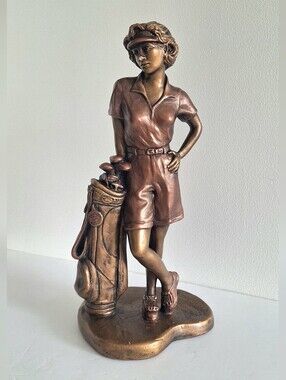 Sculpture of a female golfer